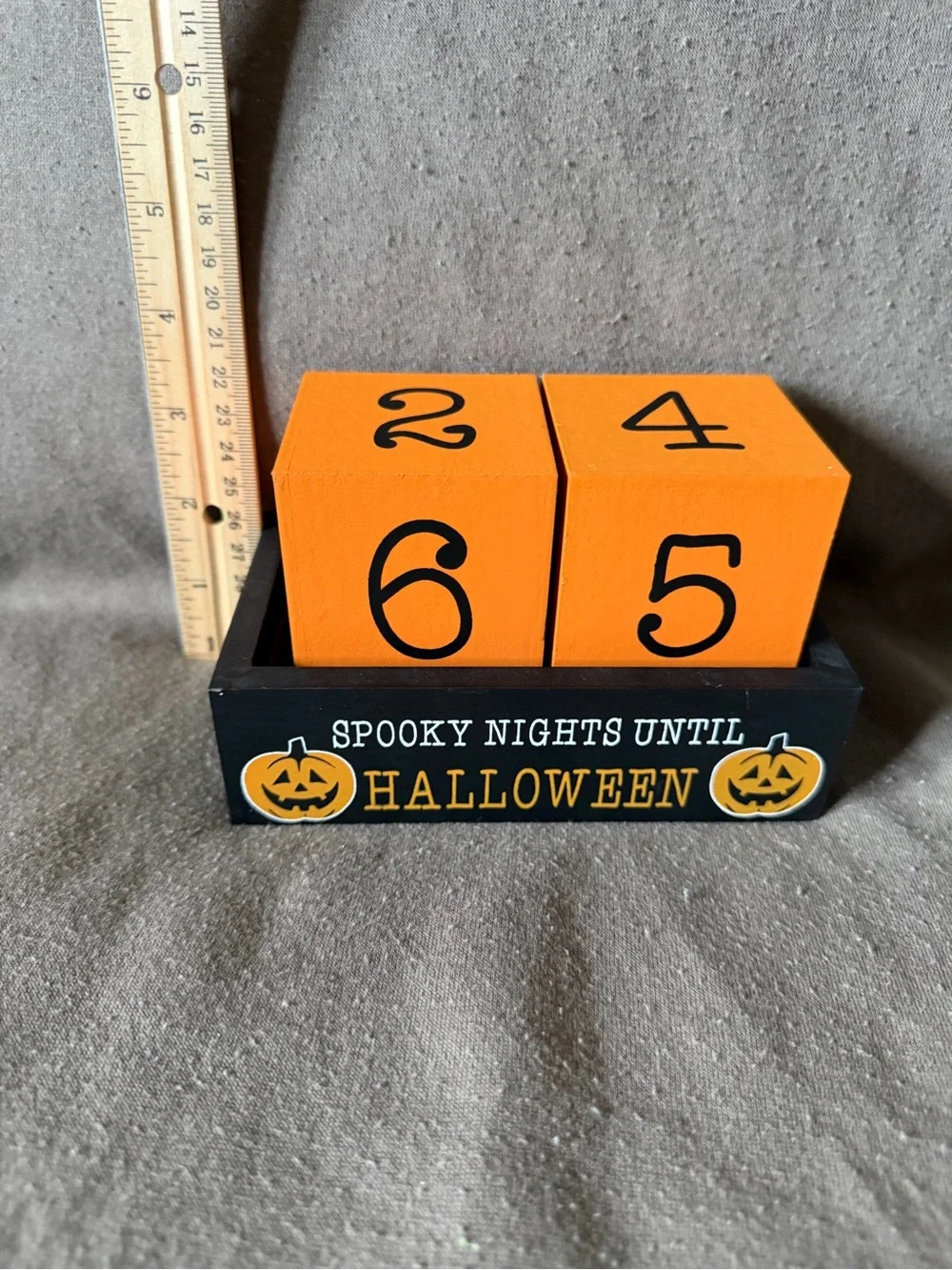 Halloween Countdown Block Set - Orange and Black